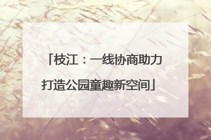 枝江：一线协商助力打造公园童趣新空间